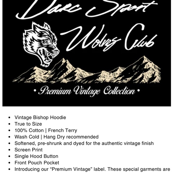 DARC SPORTS FULL THROTTLE "VINTAGE RIVET BISHOP" HOODIE IN WOLF GRAY - Picture 5 of 11